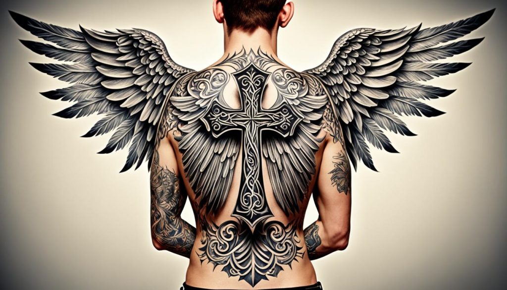 tatuaje cruz con alas significado